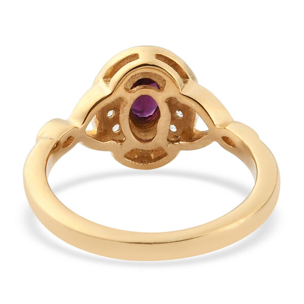 Anthill Granat und Zirkon-Ring, 925 Silber vergoldet  ca. 0,57 ct image number 6