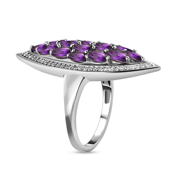 Afrikanischer Amethyst und Zirkon-Cocktail-Ring - 2,50 ct. image number 5