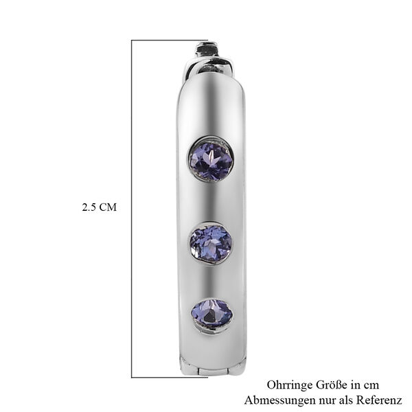 AA Tansanit Ohrringe 925 Silber platiniert ca. 0,50 ct image number 5