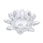 The 5th Season - Lotus-Kristall-Kerzenhalter, L25.5×W25×H11cm, Transparent