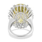 Ouro Verde-Quarz und Zirkon Ring 925 Silber platiniert image number 5