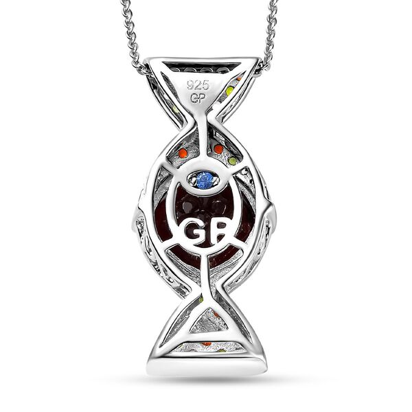 GP Italian Garden Kollektion - Mosambik Granat und Multi-Edelstein-Anh&auml;nger mit Kette - 5,63 ct. image number 5