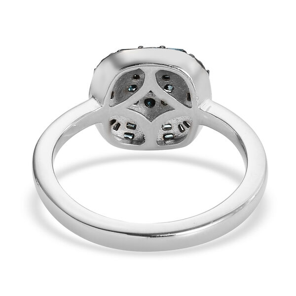 Blauer Diamant Ring 925 Silber platiniert  ca. 0,33 ct image number 5