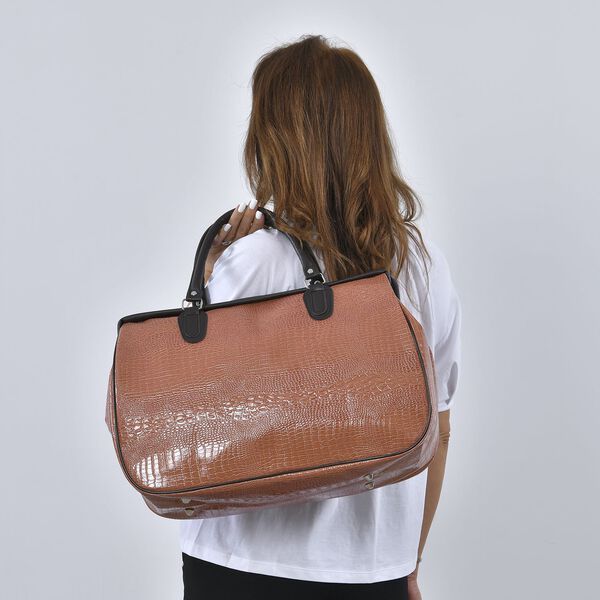 Passage Reisetasche aus Kunstleder, 45x20x32cm, Pfirsich image number 3