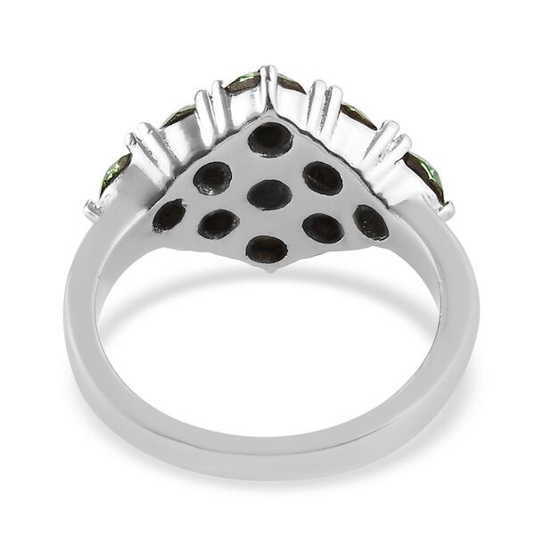 LUSTRO STELLA &Ouml;sterreichischer Peridot Kristall Ring Edelstahl image number 6