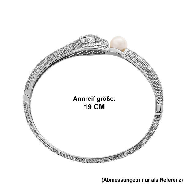 Pfirsich Perle und schwarzer Spinell-Armreif image number 6
