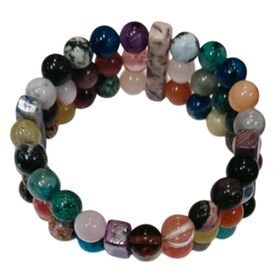 Mehrfarbig Edelsteine Armband ca. BR-Stretch cm ca. 275.00 ct
