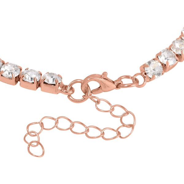 J Francis gefertigt mit SWAROVSKI- Rosa und wei&szlig;es Swarovski Kristall Schmuckset image number 3