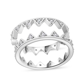 Lustro Stella 2er-Set wei&szlig;e Zirkonia Ringe