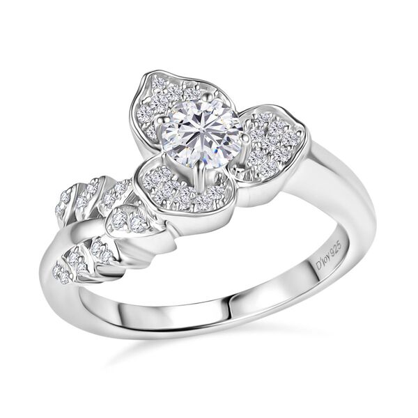 D'Joy Moissanit Ring 925 Silber rhodiniert (Größe 18.00) ca. 0.68 ct image number 3