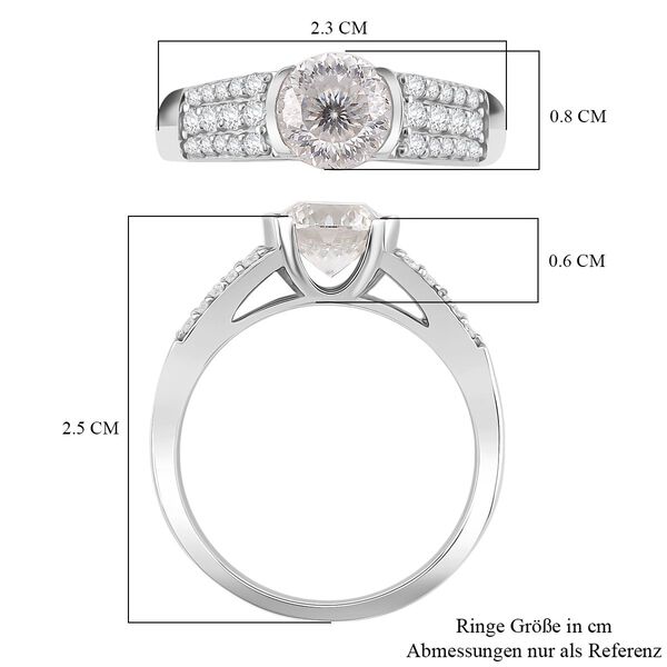 Moissanit Ring mit Schild-Schliff - 1,71 ct. image number 6