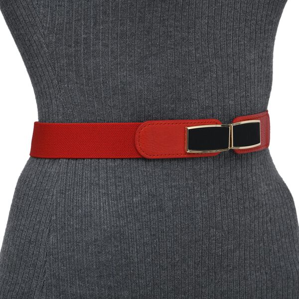 Gewebter Gürtel mit Metallschnalle, rot image number 3