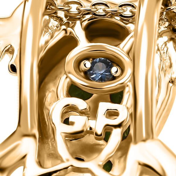 Süßwasser Perle und Chromdiopsid Ohrringe und Anhänger mit 45cm Kette image number 9