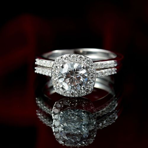 LUXURIANT DIAMOND - Lab Grown Diamant SI Schmuckset 925 Silber rhodiniert (Größe 18) ca. 1.50 ct image number 1