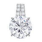 Moissanit Anhänger 925 Silber rhodiniert ca. 10,74 ct.