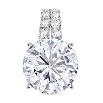 Moissanit Anh&auml;nger 925 Silber rhodiniert ca. 10,74 ct.