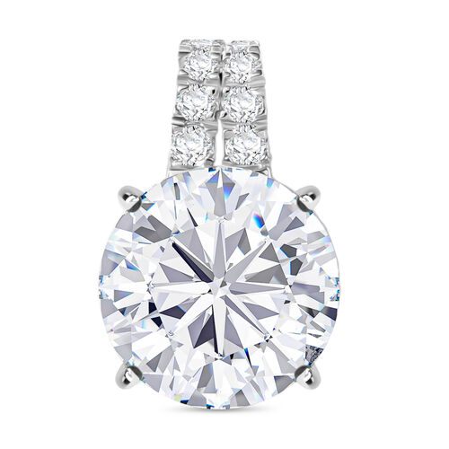 Moissanit Anhänger 925 Silber rhodiniert ca. 10,74 ct. image number 0