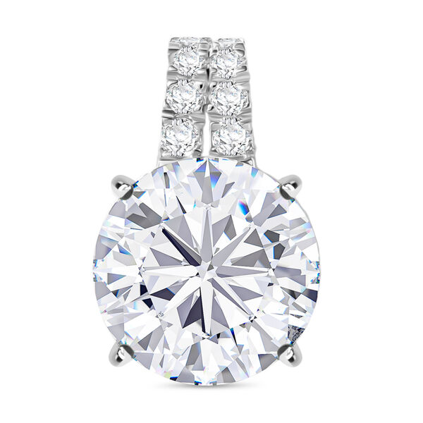 Moissanit Anh&auml;nger 925 Silber rhodiniert ca. 10,74 ct.