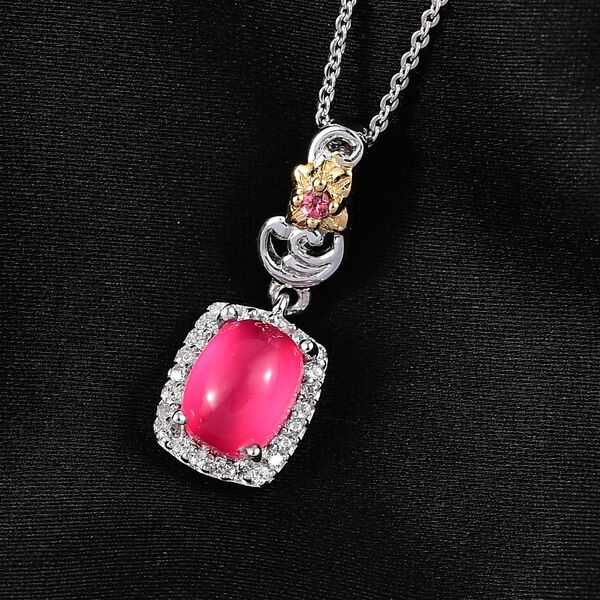 D'Joy Maulbeer Mondstein, Orissa Rose Granat Schmuckset ca. 50 cm 925 Silber rhodiniert, 925 Silber Rhodiniert und 750 Gelbgold Vermeil ca. 2,42 ct. image number 2