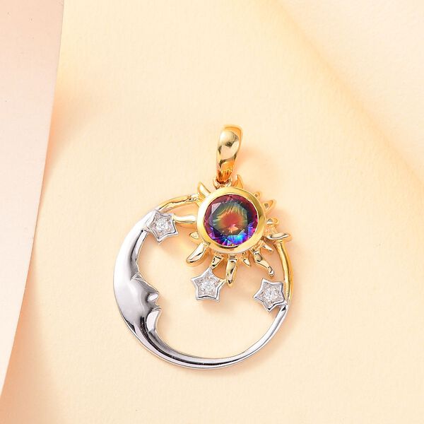 Nebel Quarz und Zirkon Anh&auml;nger - 1,49 ct. image number 1