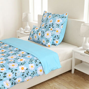 6-teiliges Bettw&auml;sche-Set mit Blumenmuster, 135x200cm, Gr&uuml;n