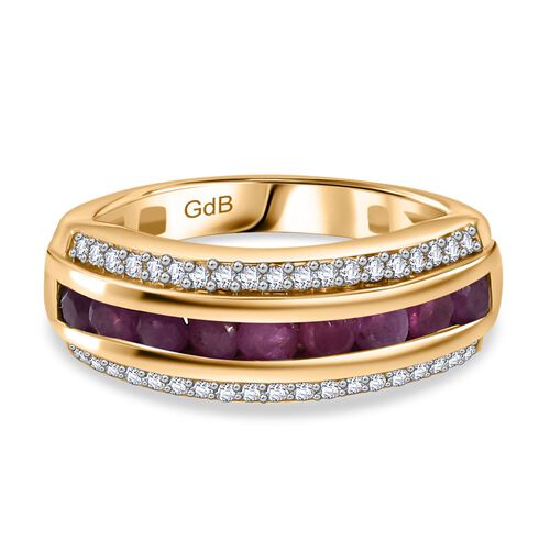 Afrikanischer Rubin und Zirkon Ring - 1,20 ct. image number 0