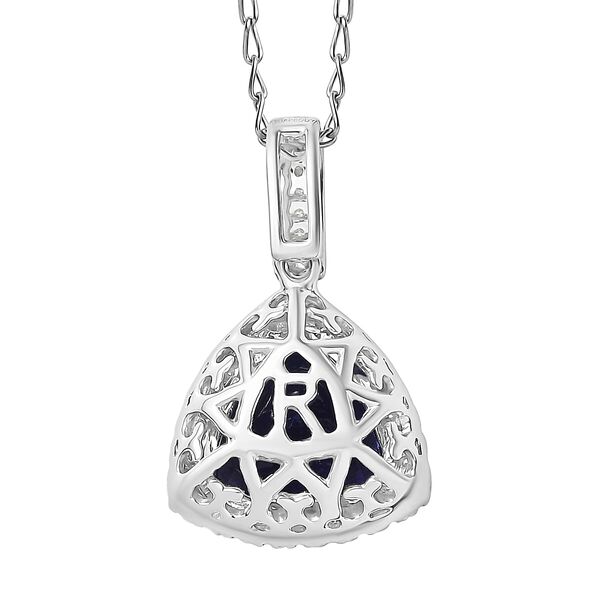 Rhapsody AAAA Tansanit, Wei&szlig;er Diamant Schmuckset ca. 50 cm 950 Platin ca. 3.91 ct image number 4