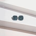 Blaue Diamant-Cluster-Ohrstecker in Silber image number 1