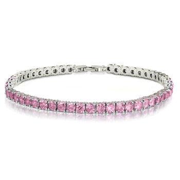 Rosa Zirkonia 19cm Armband