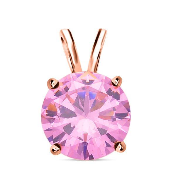 Rosa Zirkonia Anh&auml;nger, 925 Silber ros&eacute;vergoldet ca. 5,00 ct