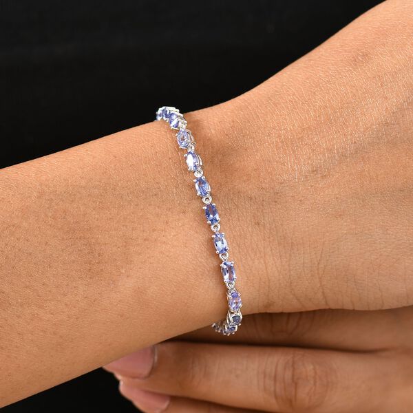 Tansanit 19cm Armband, 925 Silber rhodiniert - 5,36 ct. image number 3