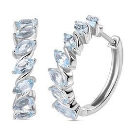 Himmelblaue Topas-Ohrringe - 4,35 ct.
