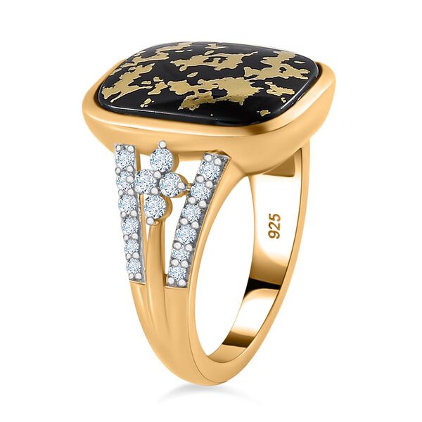 Goldenite und Zirkon Ring - 8,11 ct. image number 4