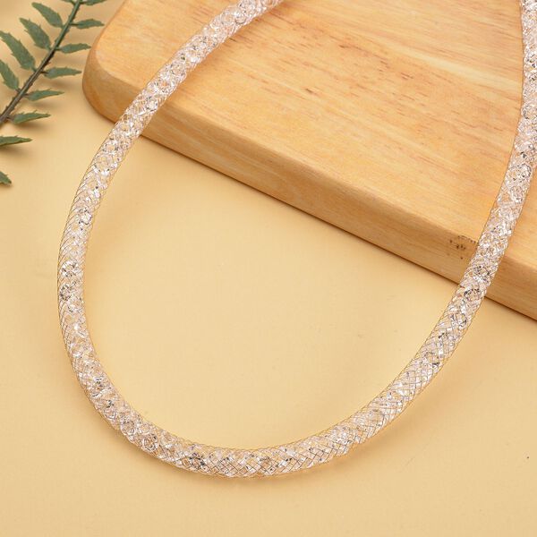 Wei&szlig;e Kristall-Halskette in Goldton, 49,5 cm - 85 ct. image number 2