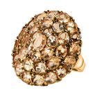 Citrin Ring, Edelstahl vergoldet, (Größe 16.00) ca. 10.45 ct