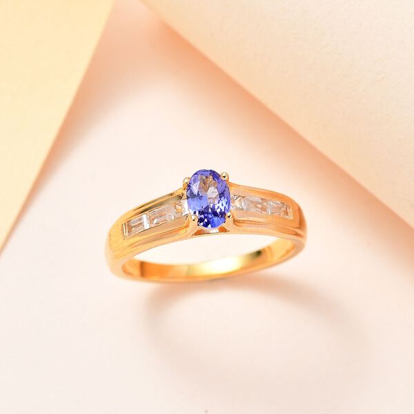 AA Tansanit und Zirkon Ring - 1,05 ct. image number 2