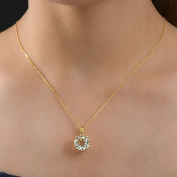 D&rsquo;Joy AA Prasiolith und Zirkon Anh&auml;nger - 6,16 ct.