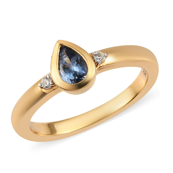 2er-Set, Tansanit und Zirkon Ring und Anhänger in Silber image number 4