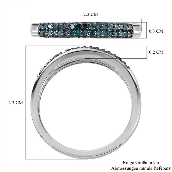 Blauer Diamant-Bandring - 0,20 ct. image number 7