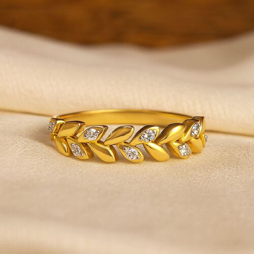 LUXURIANT DIAMOND - Lab Grown Diamant SI Ring 925 Silber 750 Gelbgold Vermeil (Größe 18.00) ca. 0.25 ct image number 1