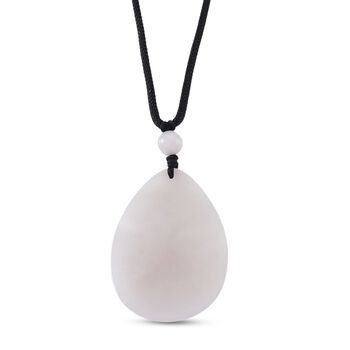 EXTREM SELTEN Nat&uuml;rliche Wei&szlig;e Jade, Roter Granat Rose Halskette, ca. 70 cm 999er Gold ca. 80.01 ct