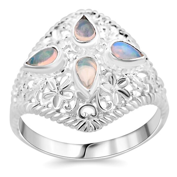 Royal Bali Kollektion - Nat&uuml;rlicher, &auml;thiopischer Welo Opal Ring - 0,60 ct.