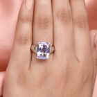 Lavendel Mond Quarz und Zirkon Ring 925 Silber platiniert  ca. 6,21 ct image number 2