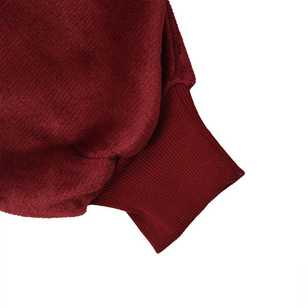 Zweilagiger Kapuzenpullover, Sherpa und Flanell, Burgundy image number 5