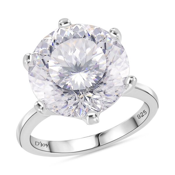 RADIANTA GRA zertifiziert 120 Facetten Moissanit (D-VVS) Ring 925 Silber rhodiniert (Größe 16.00) ca. 11.10 ct image number 0
