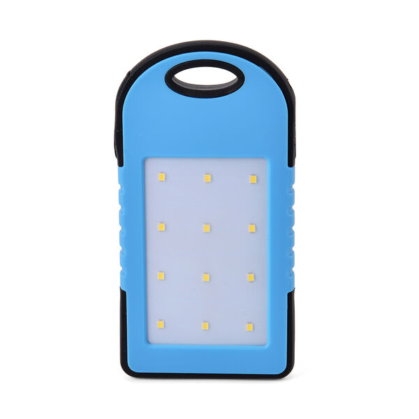 Homesmart Solar Powerbank mit LED-Licht, 14,3&times;7,5cm, Blau image number 6
