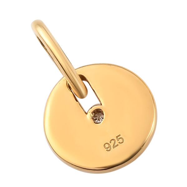 Diamant Solit&auml;r-Scheiben-Anh&auml;nger in Silber image number 5