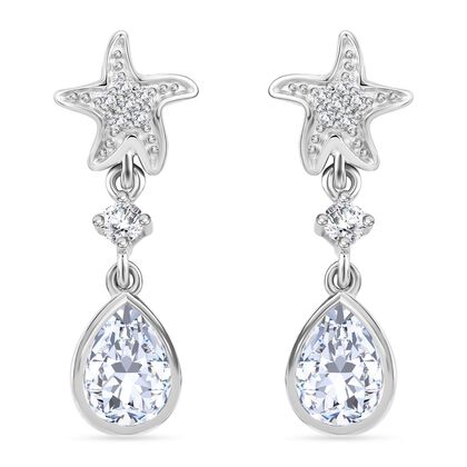 J Francis gefertigt mit SWAROVSKI Zirkonia Ohrringe 925 Silber rhodiniert