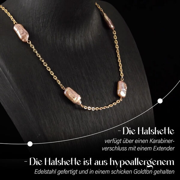 Lila Keshi Perle-Halskette image number 3