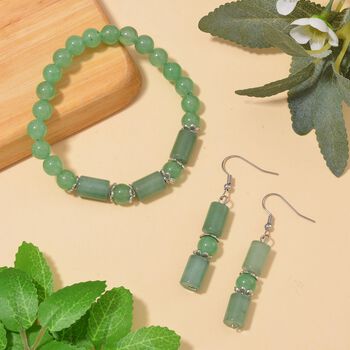 Gr&uuml;nes Aventurin-Schmuckset - 136 ct.